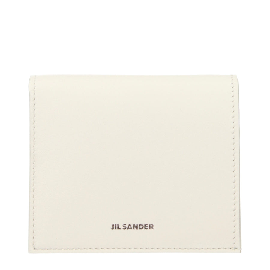 Jil Sander White Leather Wallet