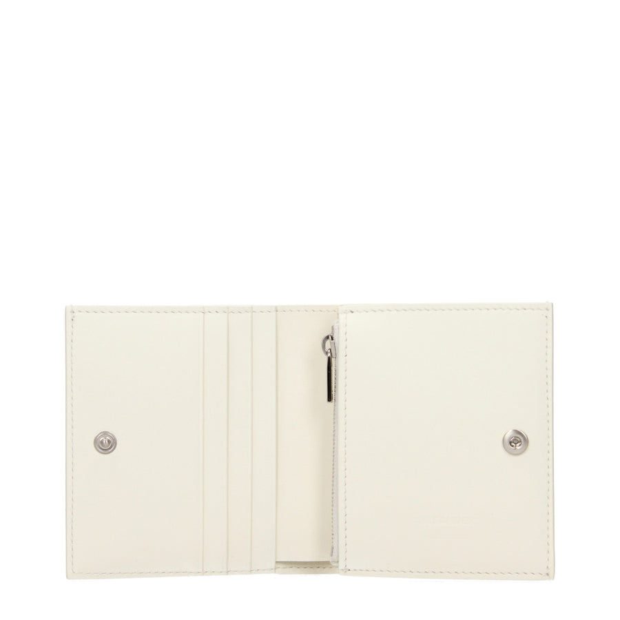 Jil Sander White Leather Wallet