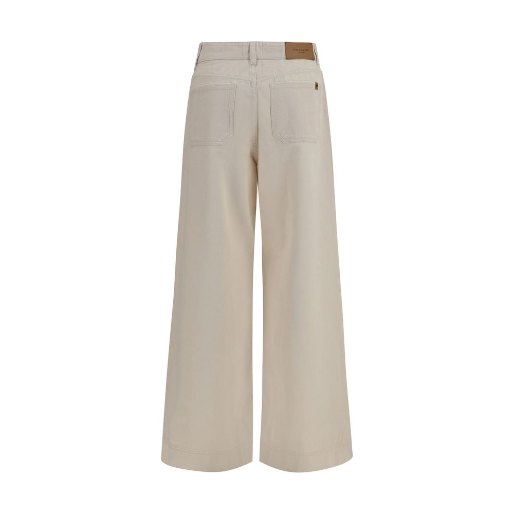 Max Mara Beige Cotton Casual Pants