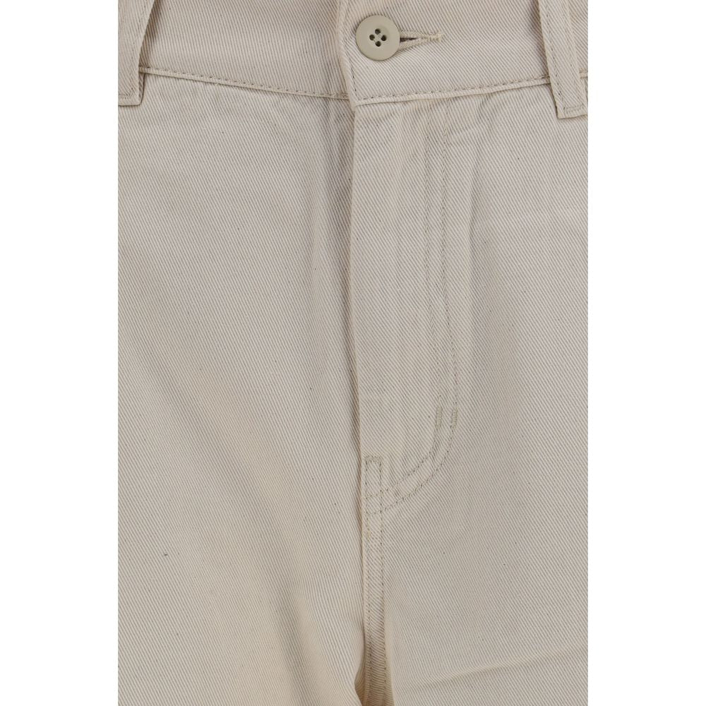 Max Mara Beige Cotton Casual Pants