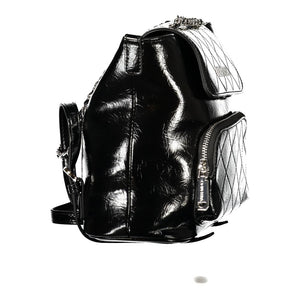 Mario Valentino Black Polyurethane Women's Backpack