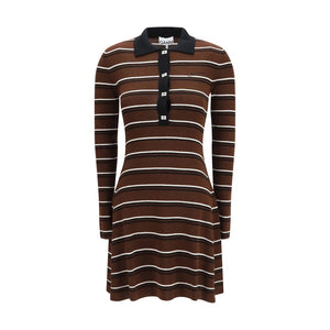 Ganni Brown Wool Oves Aries Casual Dress