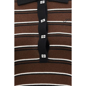 Ganni Brown Wool Oves Aries Casual Dress