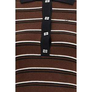 Ganni Brown Wool Oves Aries Dress Shirt