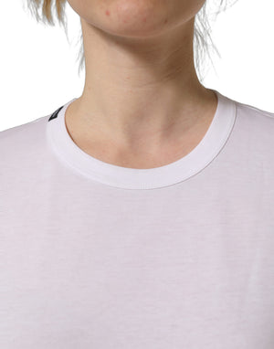 Dolce & Gabbana White Cotton Crew Neck Short Sleeves T-shirt