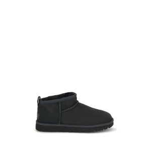 UGG Black Suede Leather Ankle Boots