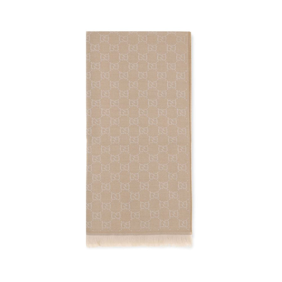 Gucci Beige Wool Oves Aries Foulard