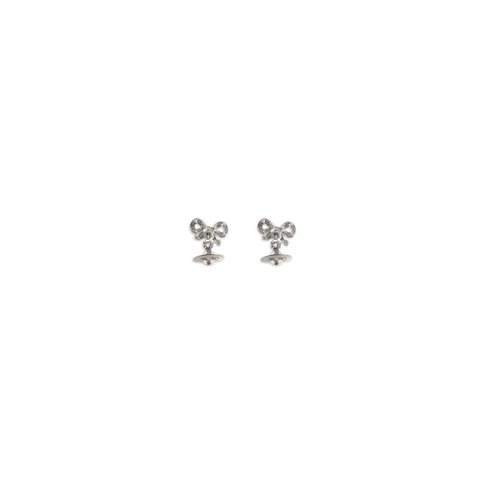 Vivienne Westwood silver-tone orb and bow stud earrings.