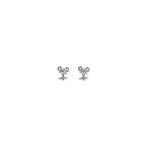 Vivienne Westwood silver-tone orb and bow stud earrings.