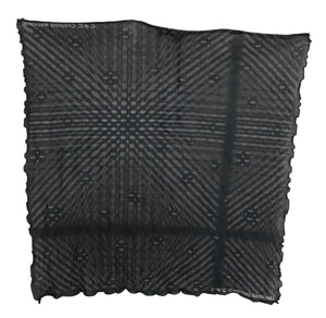 Costume National Black Gray Viscose Foulard Branded Scarf