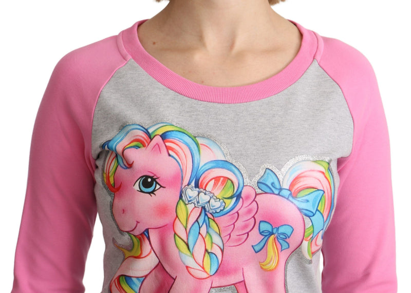 Gray and pink cotton sweatshirt with a My Little Pony graphic on the front