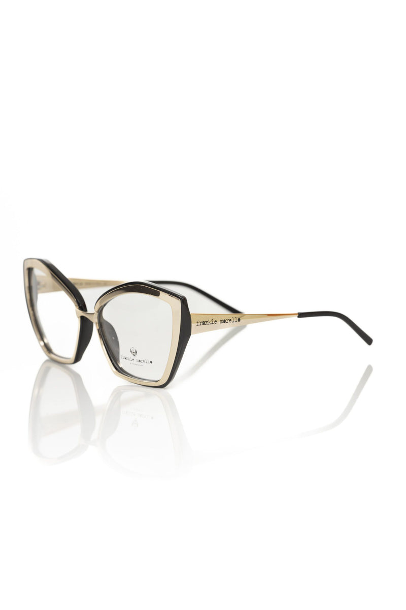 Frankie Morello multicolor acetate cat-eye women's eyeglass frame with gold and black details