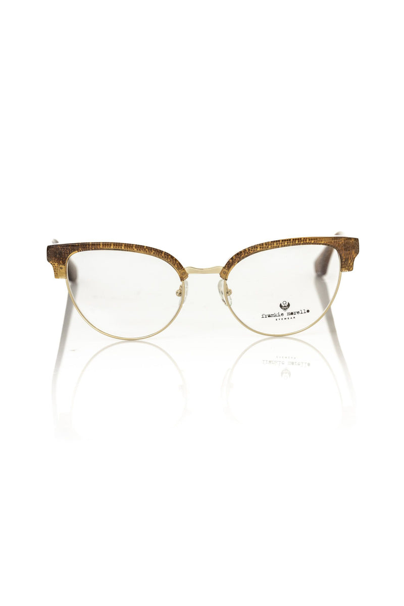 Frankie Morello brown metallic fiber women eyeglasses with cat-eye frame