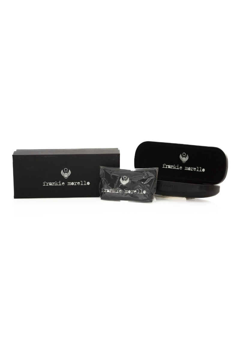 Frankie Morello black metallic women sunglasses case box and cleaning cloth