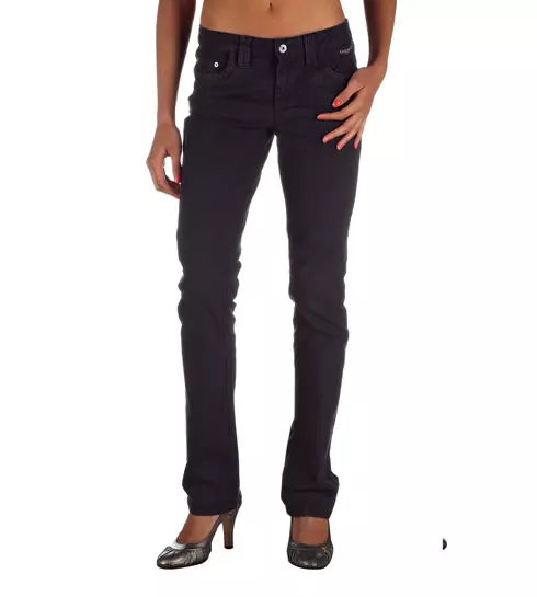 Dark blue cotton women's regular fit jeans