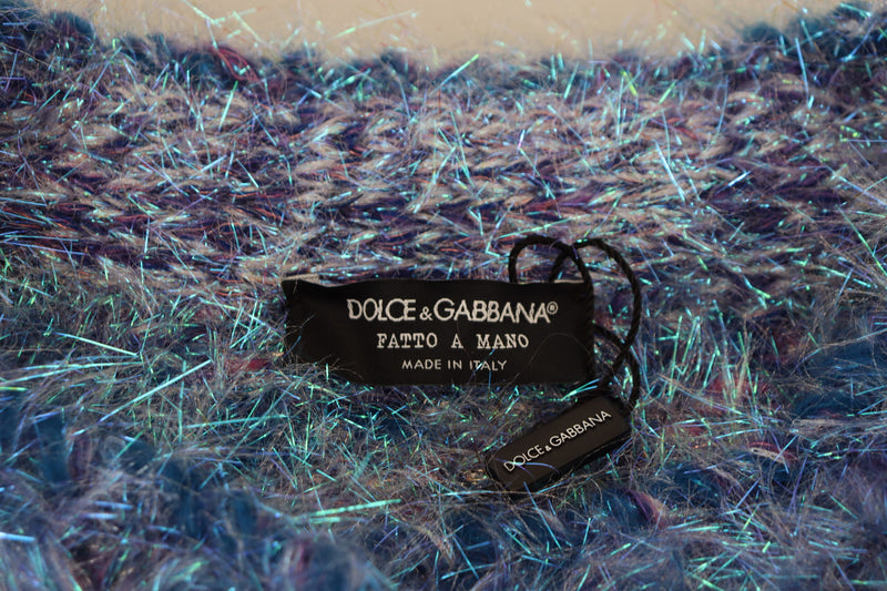 Multicolor polyester fringed jacket with a Dolce and Gabbana label