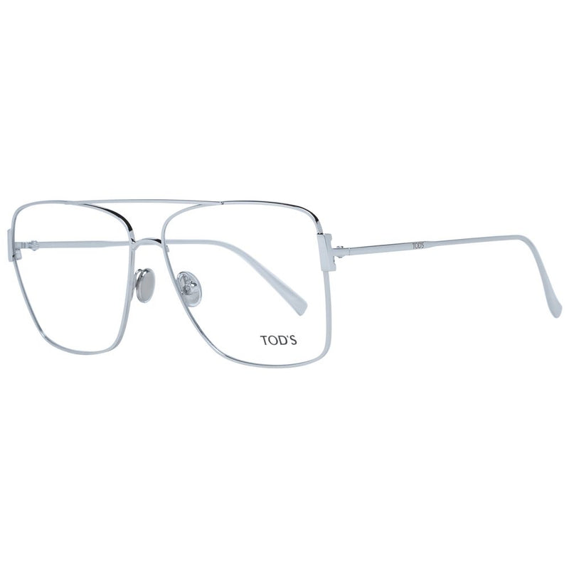 Silver metal navigator eyeglass frames with a double bridge
