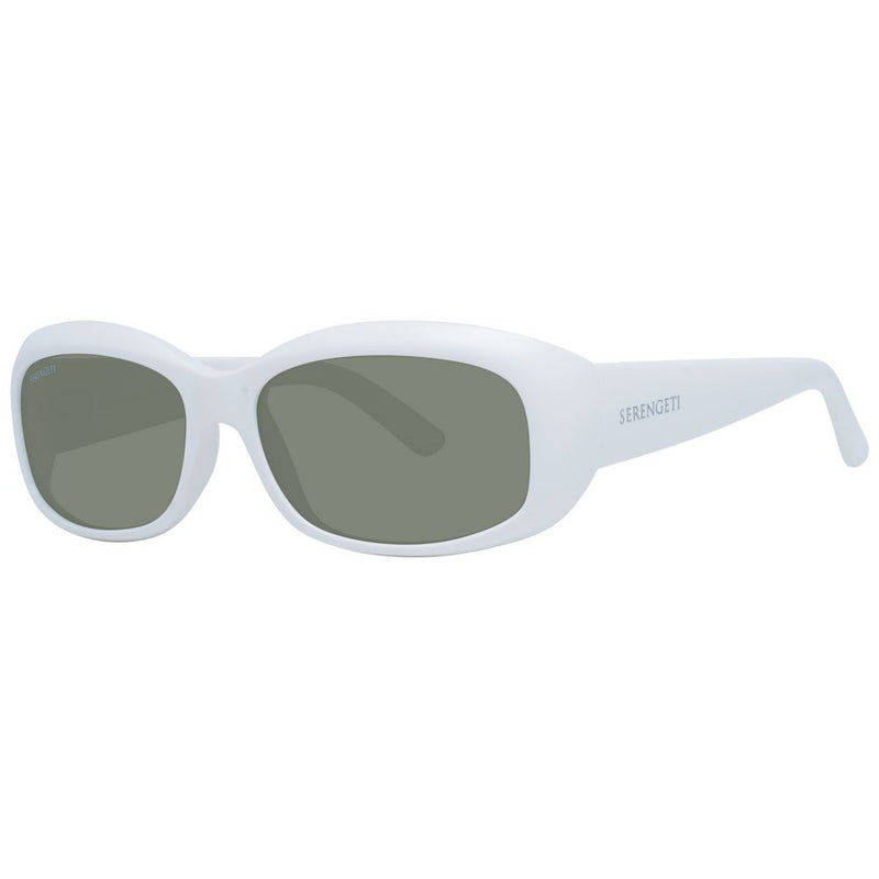 Serengeti white nylon oval sunglasses with grey lenses