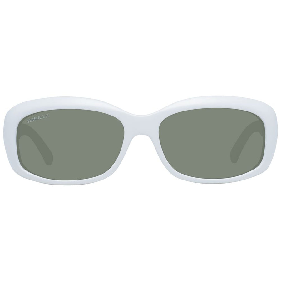 Serengeti white nylon oval sunglasses with grey lenses