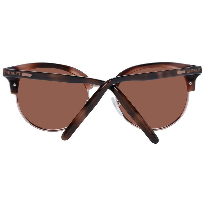 Brown tortoise shell acetate and metal sunglasses with folded temples