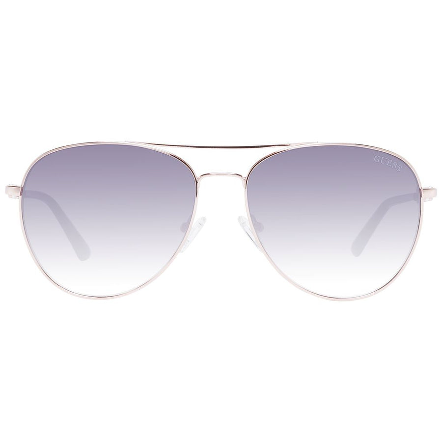 Guess rose gold metal aviator sunglasses with gradient lenses