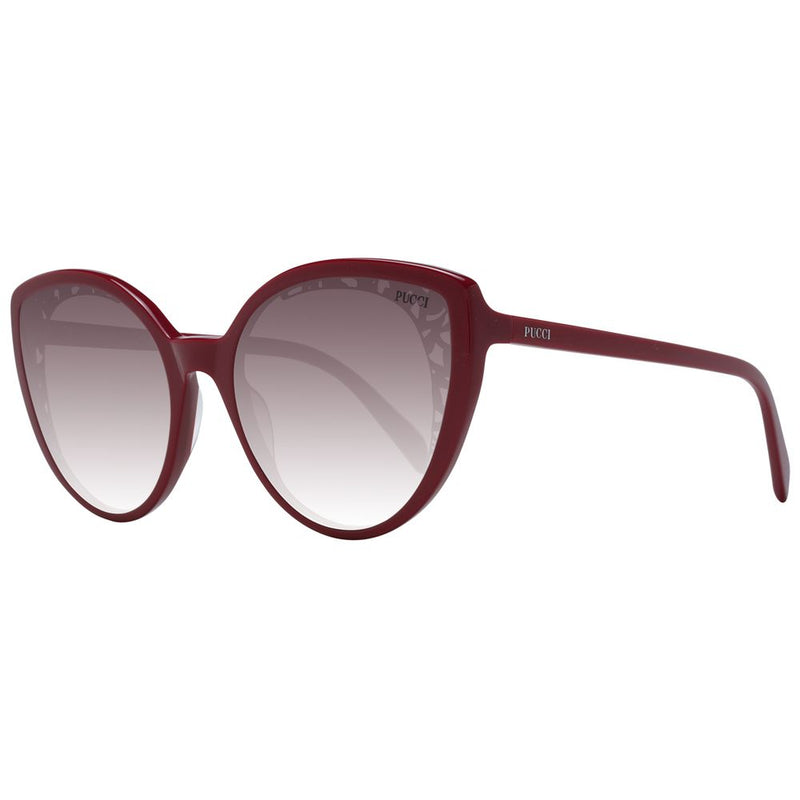 Emilio Pucci burgundy plastic cat-eye sunglasses with gradient lenses