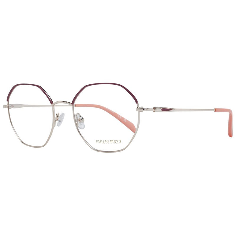 Emilio Pucci multicolor metal eyeglass frames with purple tops and pink accents
