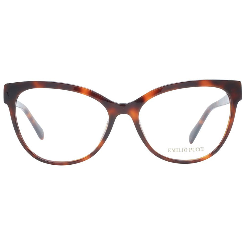 Emilio Pucci brown tortoise shell plastic cat-eye eyeglass frames