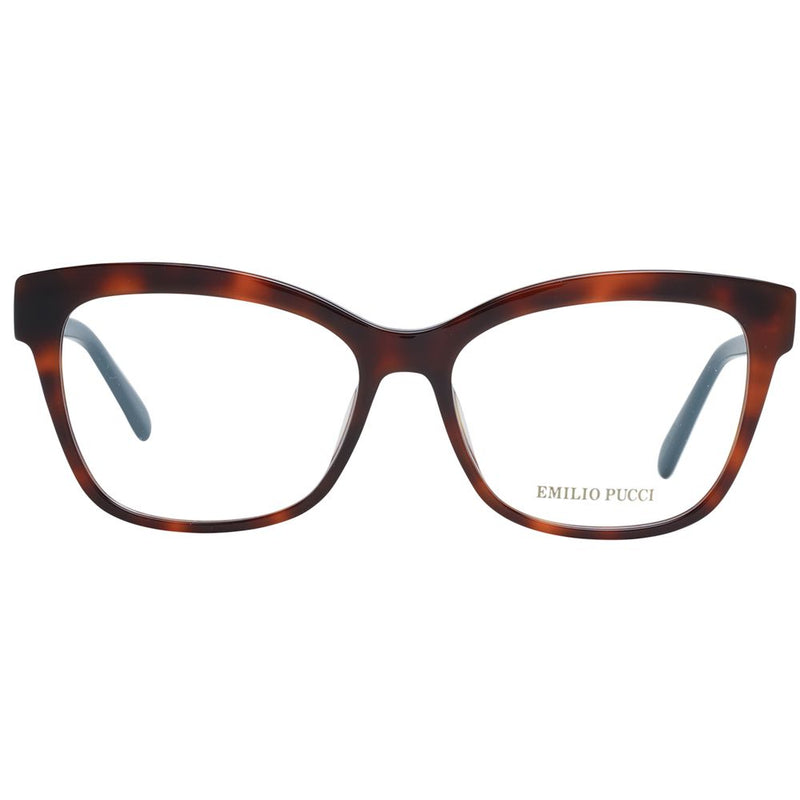 Emilio Pucci brown tortoiseshell plastic cat-eye eyeglass frames