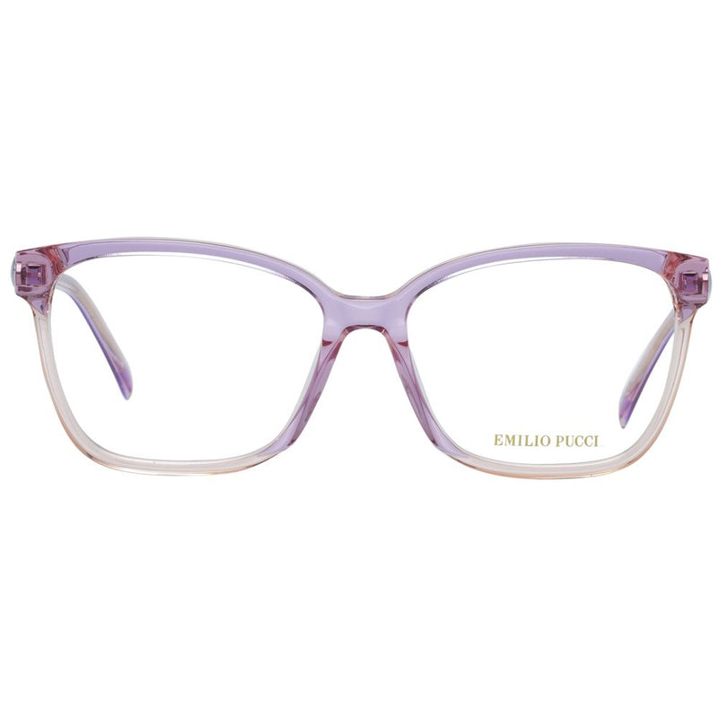 Emilio Pucci translucent purple plastic eyeglass frames with a rectangular style