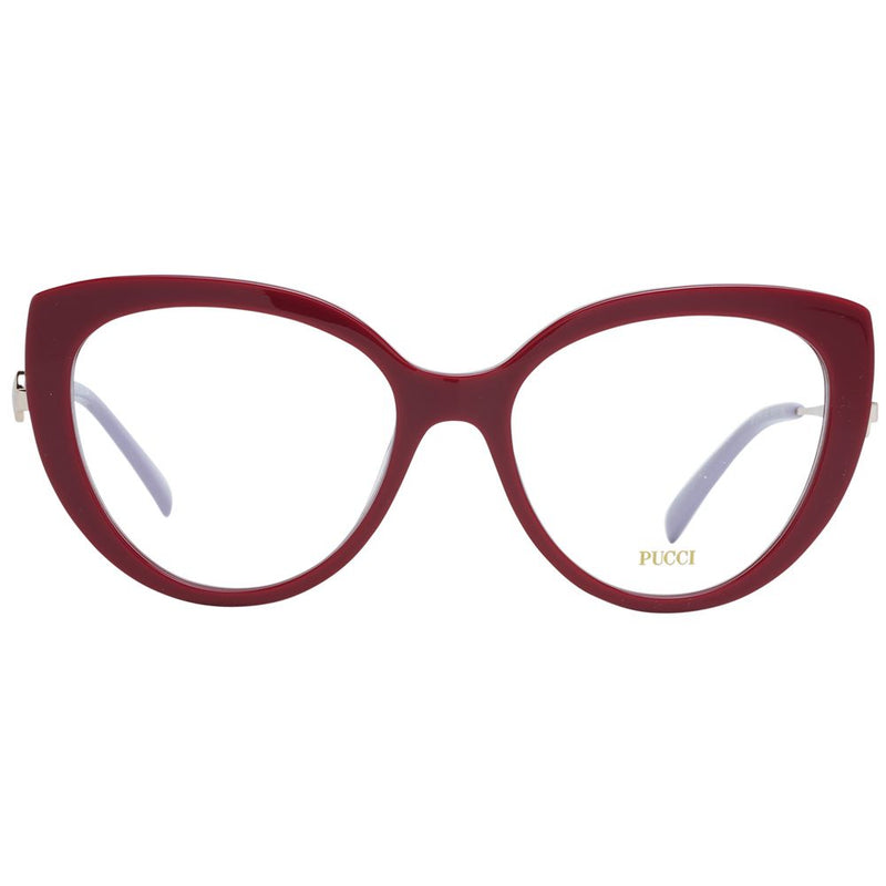 Red plastic cat-eye glasses frames by Emilio Pucci