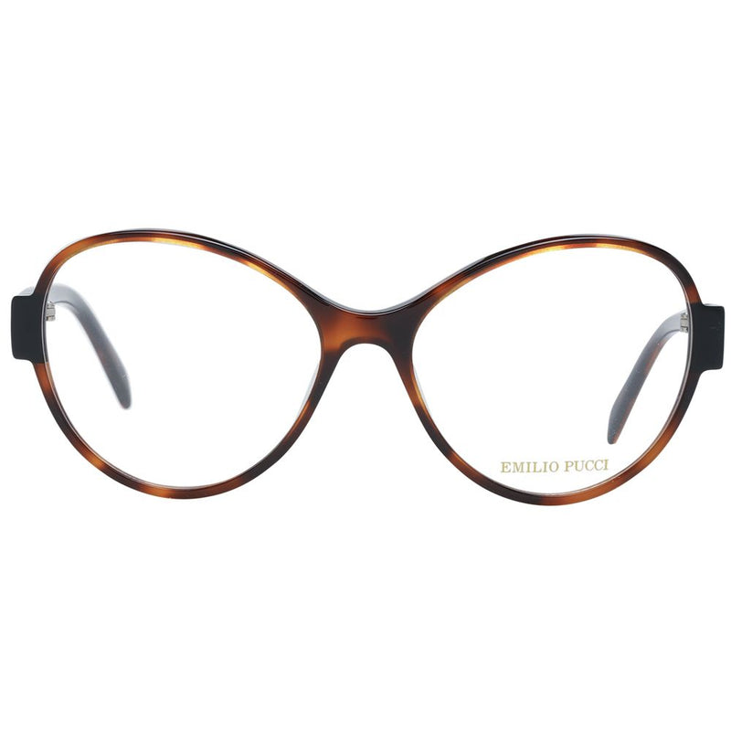 Emilio Pucci brown tortoiseshell plastic cat-eye glasses frames