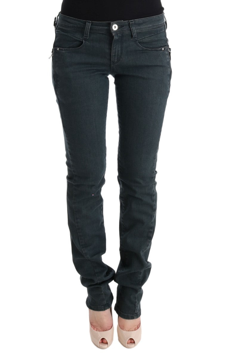 Costume National gray cotton superslim denim jeans