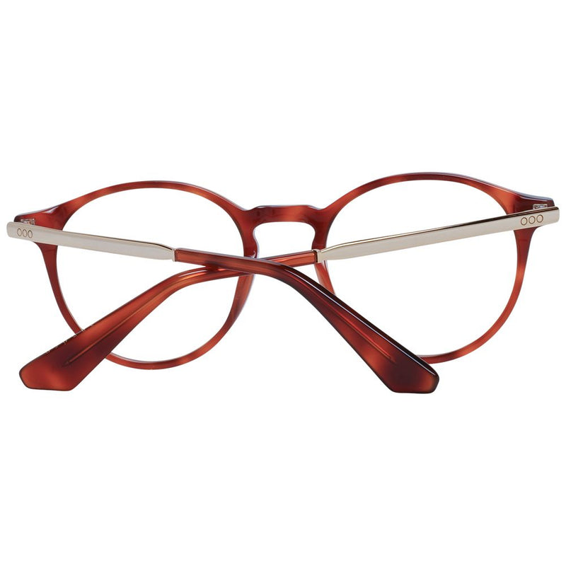 Brown tortoiseshell acetate glasses frames with round lenses and silver metal temples
