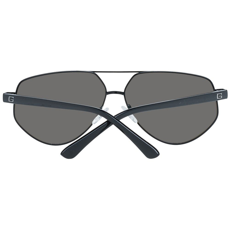 Guess black metal and plastic aviator sunglasses with tinted lenses
