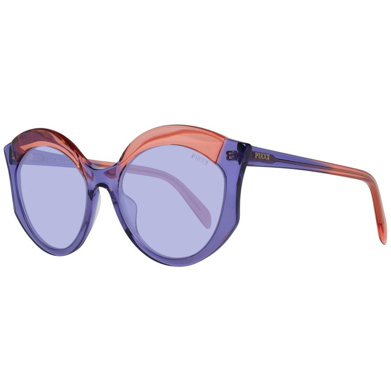 Emilio Pucci purple and red translucent plastic cat-eye sunglasses with gradient lenses