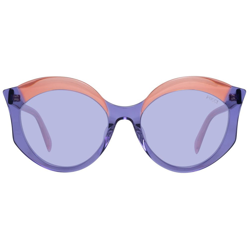 Emilio Pucci purple and peach plastic cat-eye sunglasses