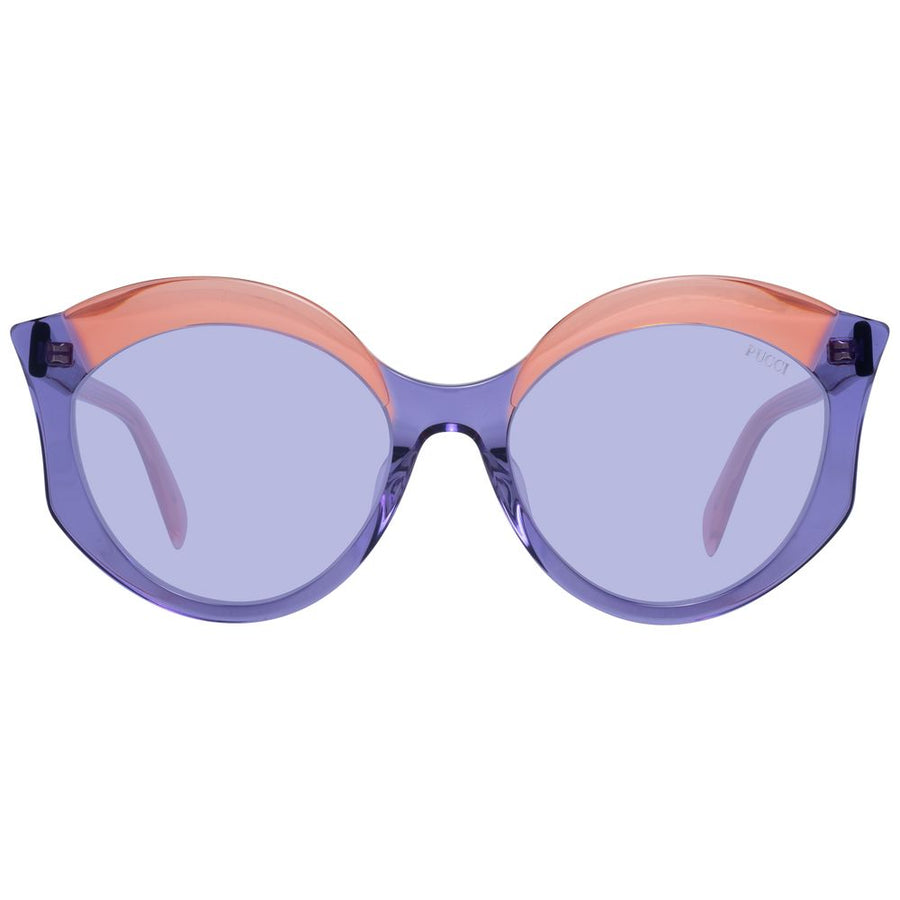 Emilio Pucci purple and red translucent plastic cat-eye sunglasses with gradient lenses