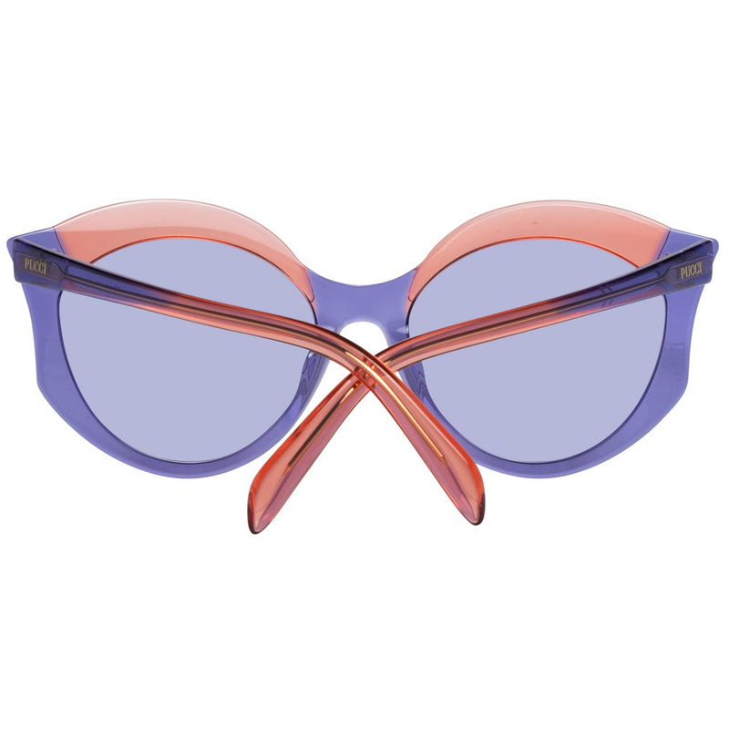 Emilio Pucci purple and pink plastic round sunglasses