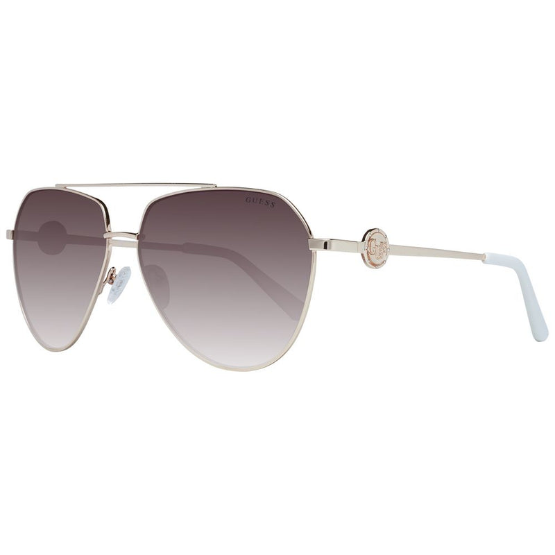 Guess gold metal aviator sunglasses with gradient lenses
