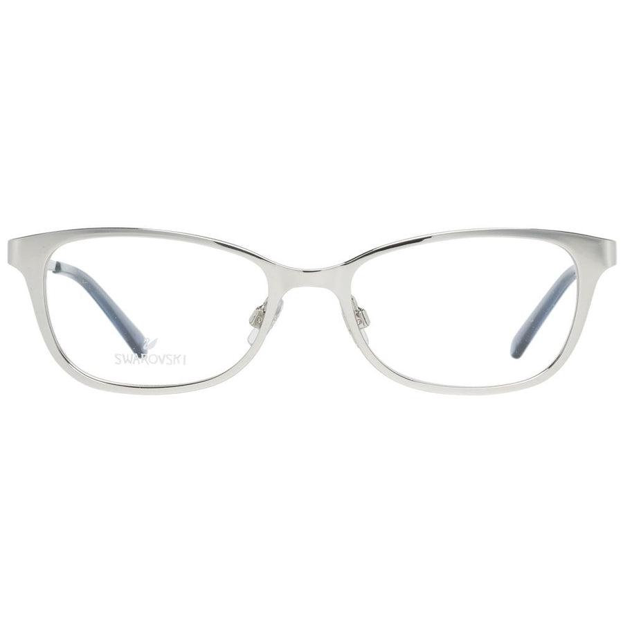 Swarovski silver metal eyeglass frames with blue glitter temples