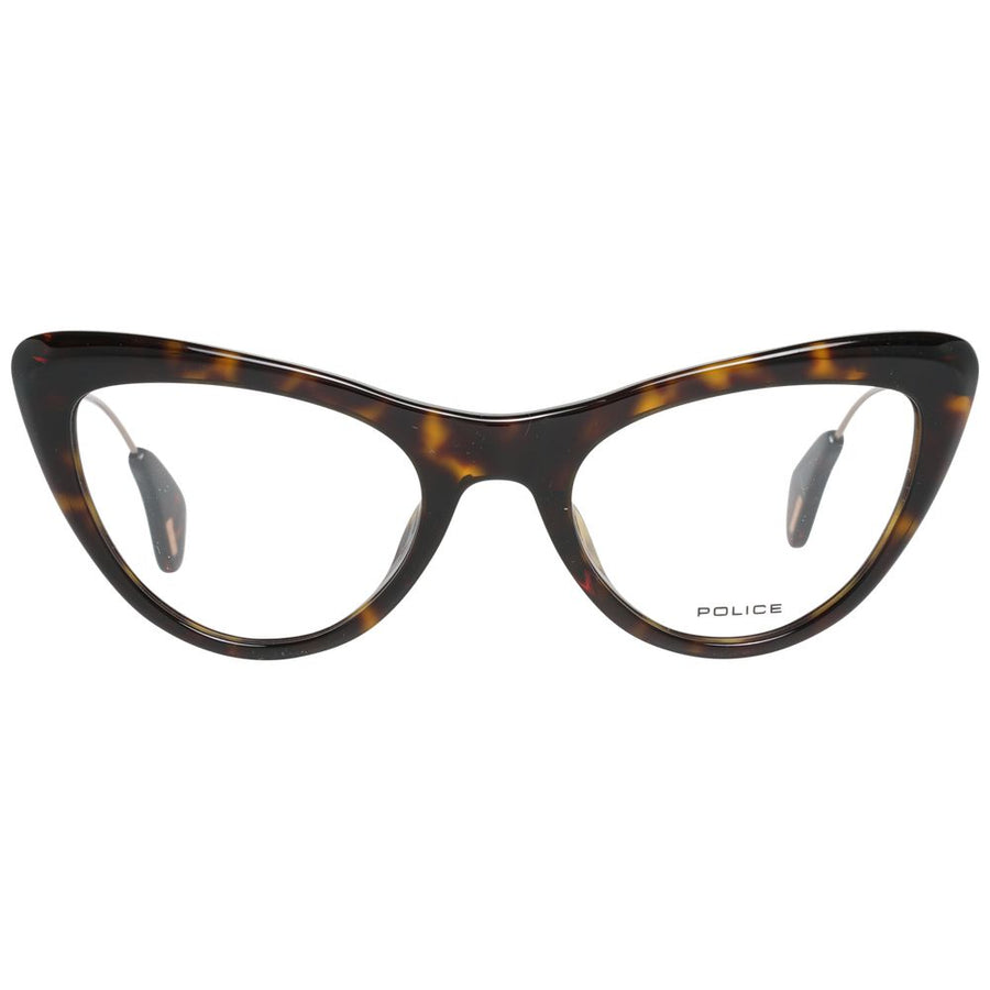 Police brown tortoiseshell cat-eye glasses with metal and plastic frames