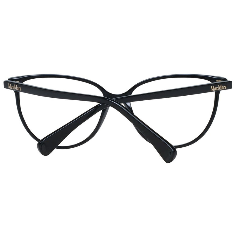 Black plastic Max Mara cat-eye glasses frames with folded temples