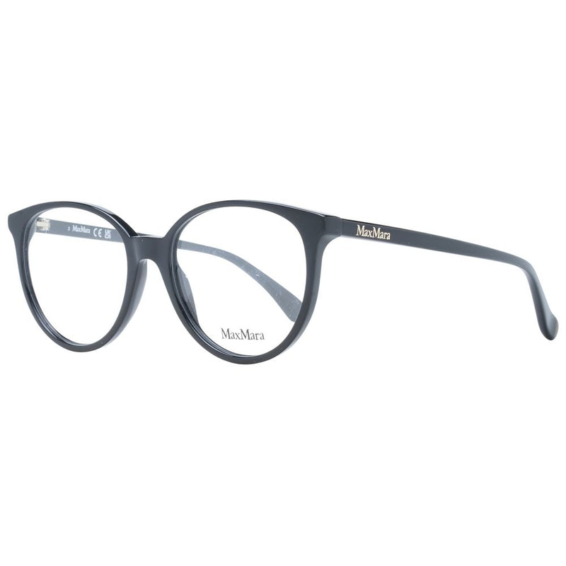 Max Mara black plastic eyeglasses frames with rounded lenses