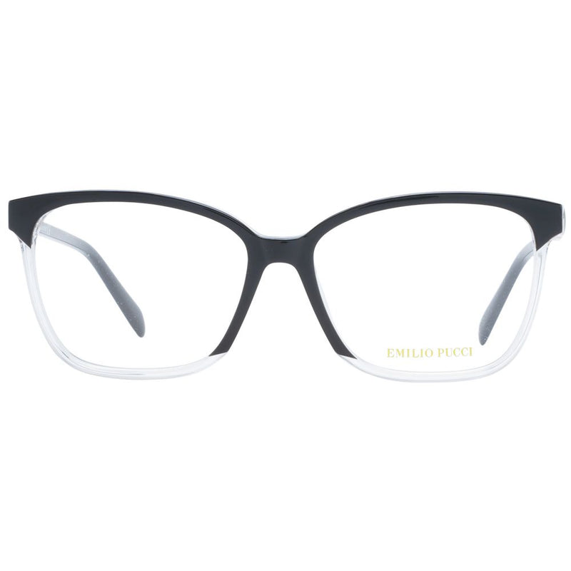 Black and clear plastic cat-eye glasses frames by Emilio Pucci
