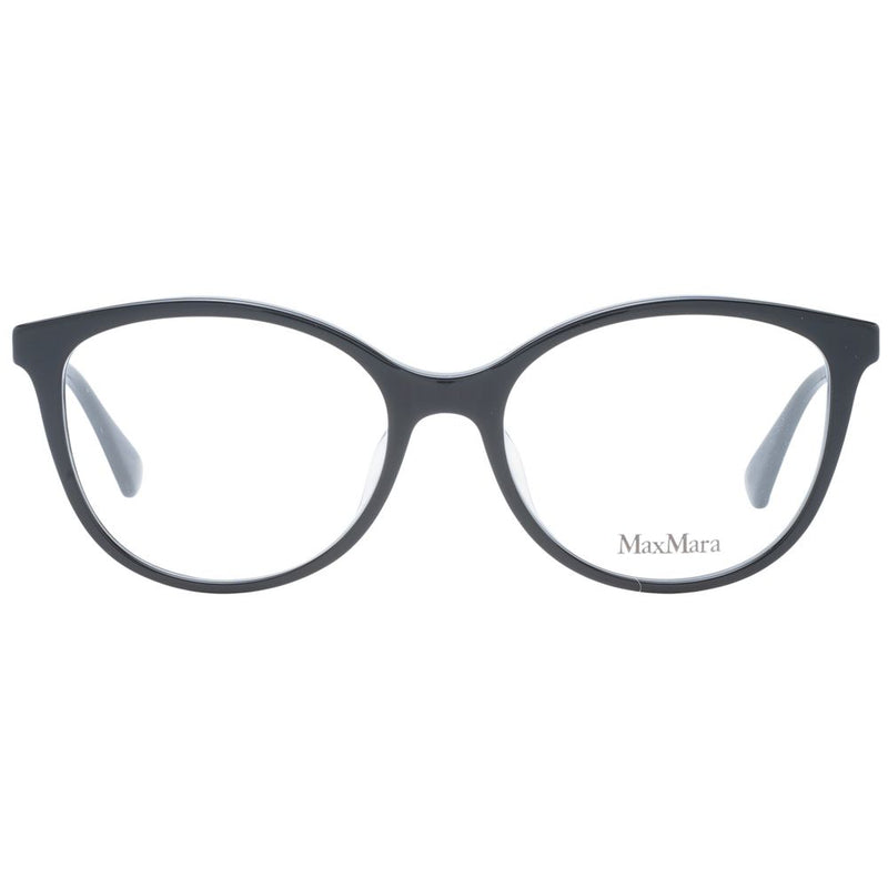 Max Mara black plastic and metal cat-eye eyeglass frames