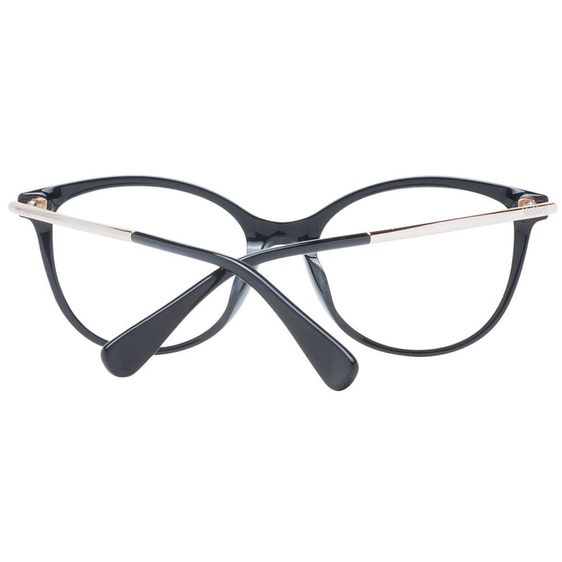 Max Mara black cat-eye eyeglass frames with metallic temples
