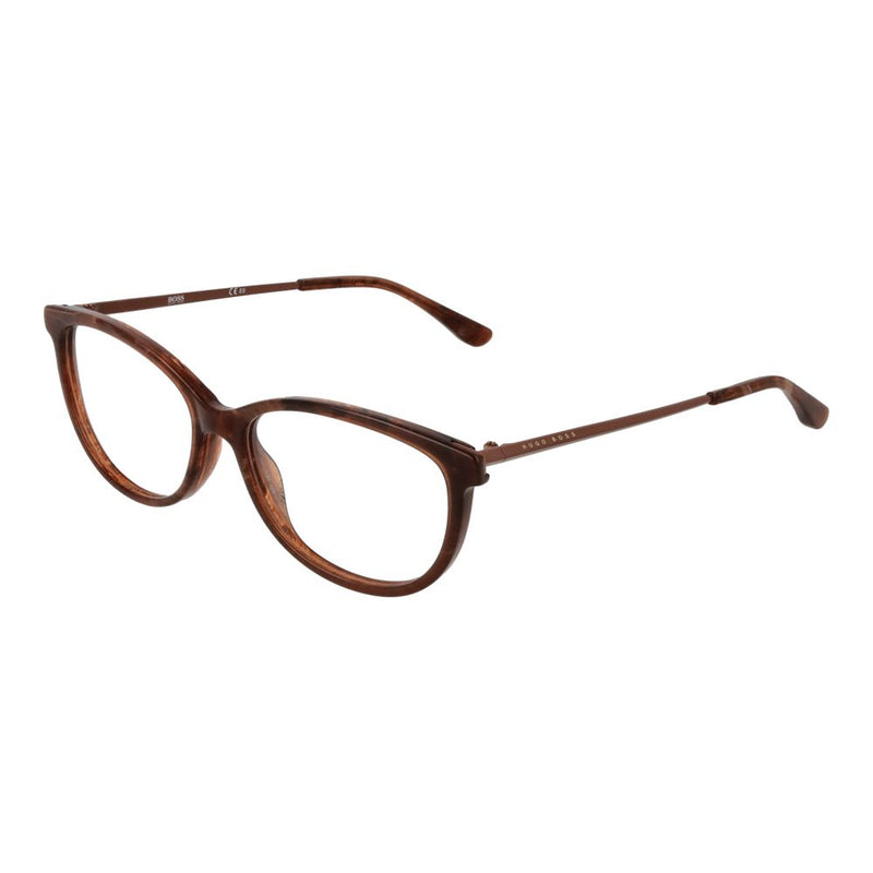 Brown tortoiseshell acetate eyeglass frames in a classic rounded style