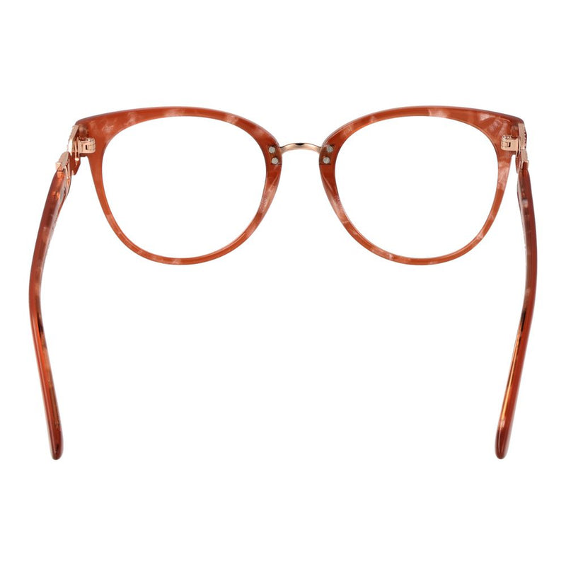 Marciano by Guess brown tortoiseshell acetate cat-eye eyeglass frames with gold hinges