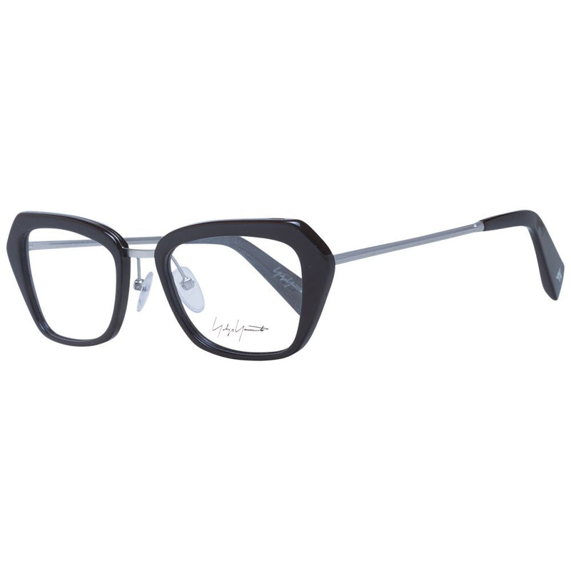 Yohji Yamamoto black and silver metal and plastic eyeglass frames